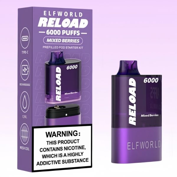 Elfworld Relaod 6000 Puffs Kit | E papierosy Polska Elfworld Relaod 6000 Puffs Kit | E papierosy Polska